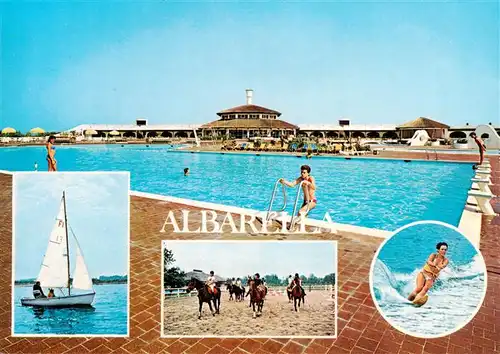 AK / Ansichtskarte 73886485 Isola_di_Albarella_IT Centro Sportivo Schwimmbad Segeln Polo Wasserski 