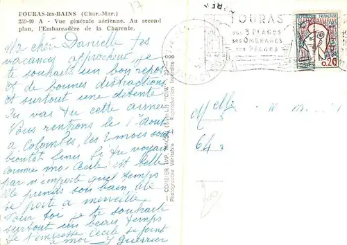 AK / Ansichtskarte  Fouras-les-Bains_17_Charente-Maritime Vue generale aerienne Embarcadere de la Charente 