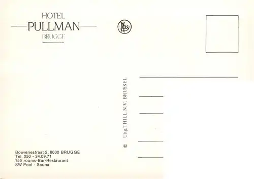 AK / Ansichtskarte  Brugge_Bruges_Flandern Hotel Pullman Teilansichten 