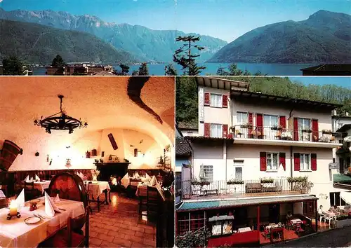 AK / Ansichtskarte  Melide_Lago_di_Lugano Panorama Al Boccalino Grotto Ristorante con alloggo Melide_Lago_di_Lugano