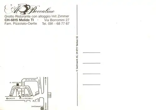 AK / Ansichtskarte  Melide_Lago_di_Lugano Panorama Al Boccalino Grotto Ristorante con alloggo Melide_Lago_di_Lugano