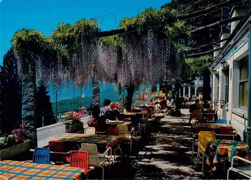 AK / Ansichtskarte  Locarno_Lago_Maggiore_TI Hotel della Posta Terrasse 