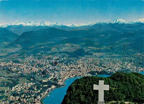 AK / Ansichtskarte  Monte_San_Salvatore_912m_TI Blick auf Lugano 