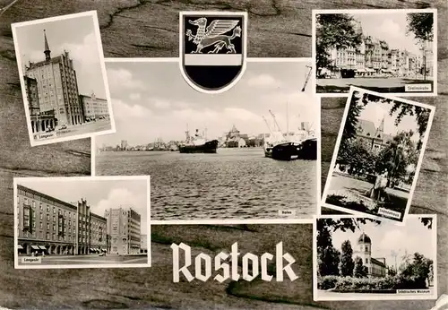 AK / Ansichtskarte  Rostock Langestrasse Stalinstrasse Staendehaus Staedt Museum 