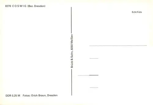 AK / Ansichtskarte  Coswig_Sachsen Ortsansichten Thaelmann Denkmal Kaufhalle Wohnblocks Coswig Sachsen