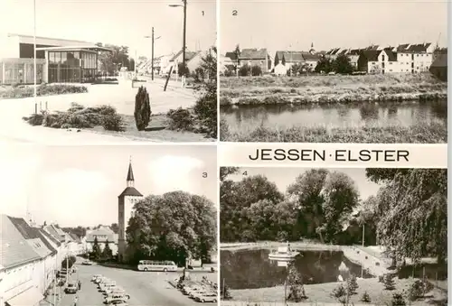 AK / Ansichtskarte  Jessen_Elster Kulturhaus Teilansicht Leninplatz Parkanlagen Jessen_Elster