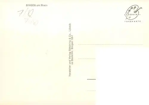 AK / Ansichtskarte  Bingen_Rhein Fliegeraufnahme Bingen Rhein