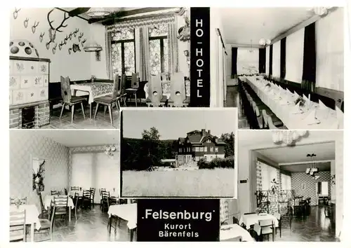 AK / Ansichtskarte 73886663 Baerenfels_Erzgebirge_Altenberg HO Hotel Felsenburg Gastraeume 