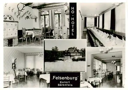 AK / Ansichtskarte  Baerenfels_Erzgebirge_Altenberg HO Hotel Felsenburg Gastraeume 