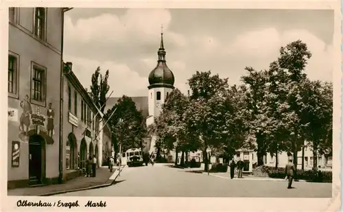 AK / Ansichtskarte 73886688 Olbernhau_Erzgebirge Markt Kirche Olbernhau Erzgebirge