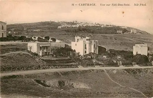 AK / Ansichtskarte  Carthage__Karthago_Carthago_Tunesie Vue sur Sidi Bou Said 