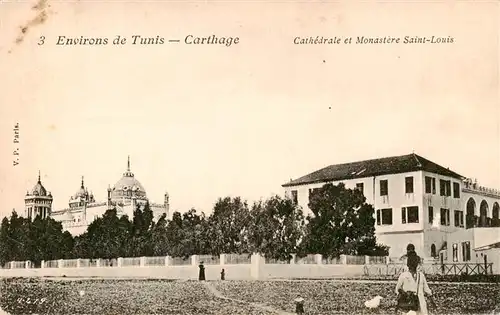 AK / Ansichtskarte  Carthage__Karthago_Carthago_Tunesie Cathedrale et Monastere Saint Louis 