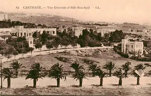 AK / Ansichtskarte  Carthage__Karthago_Carthago_Tunesie Vue generale et Sidi Bou Said 