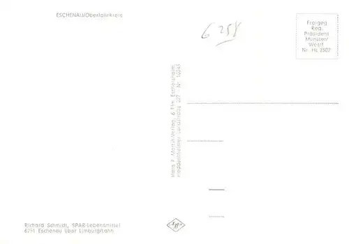 AK / Ansichtskarte  Eschenau_Oberlahnkreis Martin Lufbild Eschenau_Oberlahnkreis
