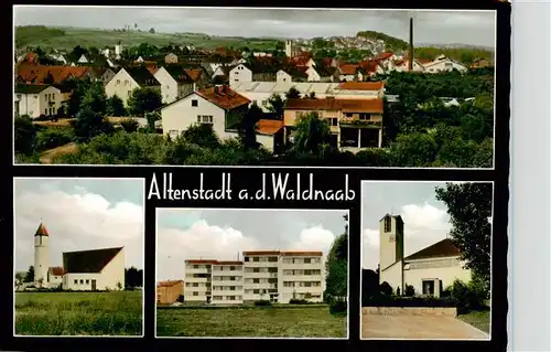 AK / Ansichtskarte 73886759 Altenstadt_Waldnaab Totalansicht Kirche Wohnblock Altenstadt_Waldnaab