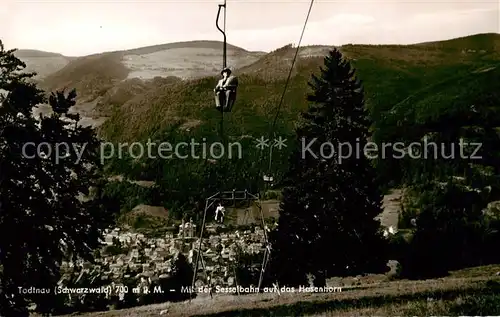 AK / Ansichtskarte 73886791 Sessellift_Chairlift_Telesiege Todtnau Schwarzwald 