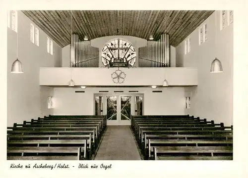 AK / Ansichtskarte  Ascheberg_Holstein Kirche Inneres mit Orgel Ascheberg_Holstein