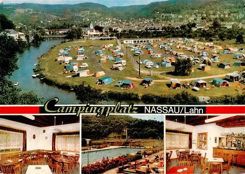 AK / Ansichtskarte  Nassau_Lahn Campingplatz Restaurant Gastraeume Schwimmbad Nassau_Lahn