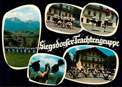 AK / Ansichtskarte  Siegsdorf__Oberbayern Siegsdorfer Trachtengruppe Teilansichten 