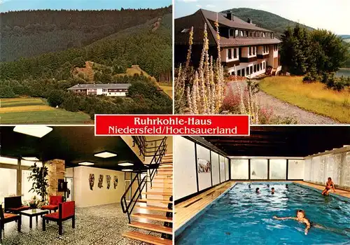 AK / Ansichtskarte  Niedersfeld_Winterberg Ruhrkohle Haus Panorama Eingangshalle Hallenbad 