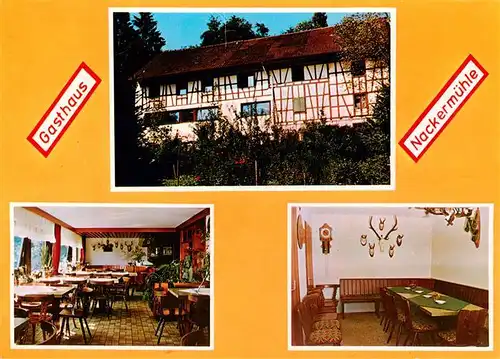 AK / Ansichtskarte  Lottstetten Gasthaus Pension Nackermuehle Gastraeume Jaegerstube Lottstetten