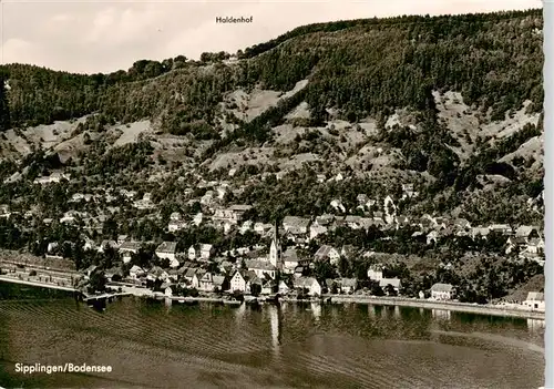 AK / Ansichtskarte  Sipplingen_Bodensee Fliegeraufnahme mit Haldenhof Sipplingen Bodensee