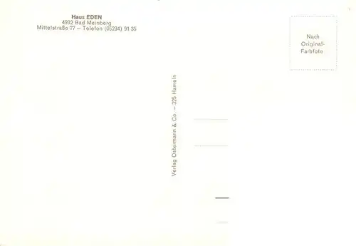 AK / Ansichtskarte  Bad_Meinberg Haus Eden Bad_Meinberg