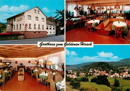 AK / Ansichtskarte  Abtsteinach_Hessen Zum Goldenen Hirsch Gastraeume Panorama 