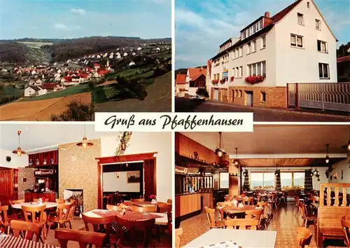 AK / Ansichtskarte  Pfaffenhausen_Hammelburg Panorama Gasthaus zum Goldenen Stern Gastraeume Pfaffenhausen Hammelburg