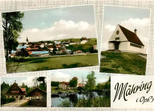 AK / Ansichtskarte  Maehring_Oberpfalz Ortsansicht Kirche Panorama Maehring Oberpfalz