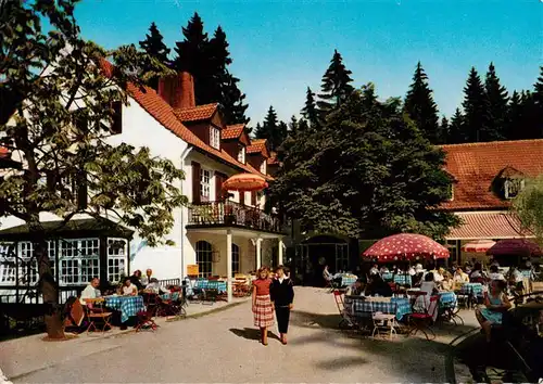 AK / Ansichtskarte  Leopoldstal_Lippe Waldhotel und Pension Silbermuehle Freiterrasse Leopoldstal_Lippe