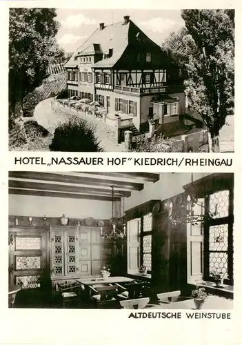 AK / Ansichtskarte 73887036 Kiedrich Hotel Nassauer Hof Gastraum Kiedrich