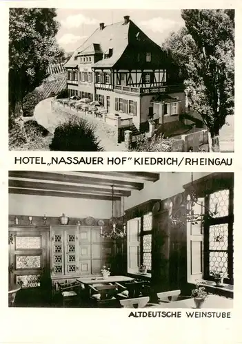 AK / Ansichtskarte  Kiedrich Hotel Nassauer Hof Gastraum Kiedrich