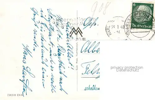 AK / Ansichtskarte  Strassenbahn_Tramway-- Karlsruhe I.B. Loretto-Platz 