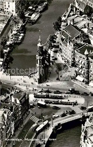 AK / Ansichtskarte 73887098 Strassenbahn_Tramway-- Amsterdam Muenz Turm 