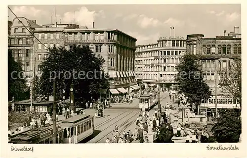 AK / Ansichtskarte  Strassenbahn_Tramway-- Duesseldorf Carneliusplatz 