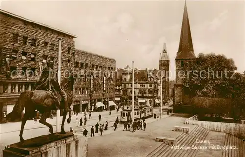 AK / Ansichtskarte  Strassenbahn_Tramway-- Essen Kettwiger Strasse Burgplatz 