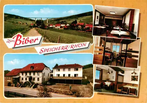 AK / Ansichtskarte 73887148 Speicherz_Rhoen_Motten_Bayern Gasthof Zum Biber Gastraeume 