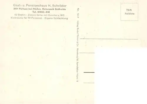 AK / Ansichtskarte  Poitzen Oertzepartie Gasthaus Schroeder Kaffeegarten Poitzen