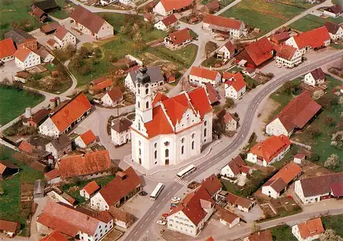 AK / Ansichtskarte  Bad_Schussenried Wallfahrtskirche Steinhausen Fliegeraufnahme Bad_Schussenried