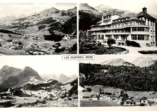 AK / Ansichtskarte  Les_Sciernes-d_Albeuve_FR Panorama Teilansichten Hotel 