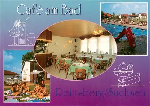 AK / Ansichtskarte  Reinsberg_Freiberg_Sachsen Cafe am Bad Gaststube Freibad 