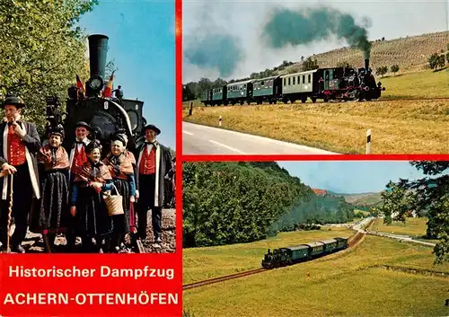 AK / Ansichtskarte  Achern_Baden Historischer Dampfzug Achern_Ottenhoefen Achern_Baden