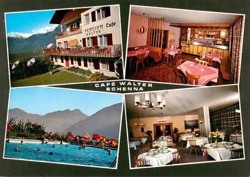 AK / Ansichtskarte 73887227 Schenna_Meran_Trentino_IT Pension Cafe Walter Gastraeume Pool 