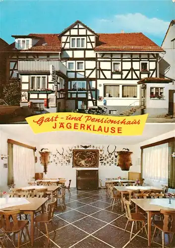 AK / Ansichtskarte 73887241 Huelsa Gast und Pensionshaus Jaegerklause Gaststube Huelsa