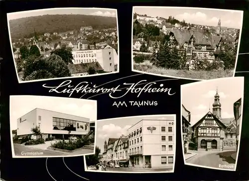 AK / Ansichtskarte  Marxheim_Taunus Panorama Gymnasium Volksbank Panorama Rathaus Marxheim Taunus