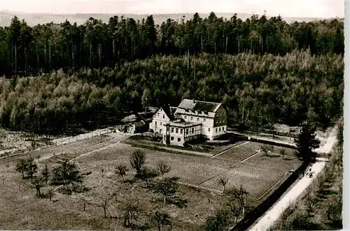 AK / Ansichtskarte  Michelstadt Gasthaus Pension Waldhorn Fliegeraufnahme Michelstadt