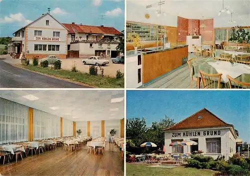 AK / Ansichtskarte  Wersau_Odenwald Gasthaus Zum kuehlen Grund Gastraeume Terrasse Wersau Odenwald