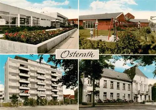 AK / Ansichtskarte 73887293 Osterath Schule Kinderspielplatz Wohnblock Gebaeude Osterath