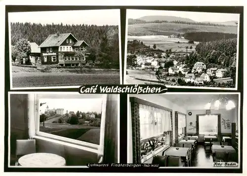 AK / Ansichtskarte 73887302 Finsterbergen_Bad Cafe Waldschloesschen Gastraeume Panorama Finsterbergen_Bad
